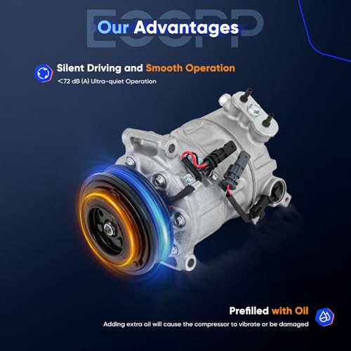 Image of ECCPP AC Compressor for GMC Terrain for Chevrolet Equinox 2.4L 2012-2015 | Fast Cooling AC Compressor with Clutch