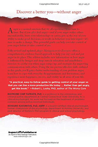 Back cover of the book 'Anger Management for Everyone'