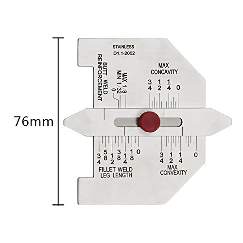 SagaSave Weld Size Weld Gauge 3.14 * 2.99 inch, for Accurate Calibration of Butt Fillet Type Welds Checks, Undercut Crown Height Porosity Pits, Reinforcement The Throat of Fillet