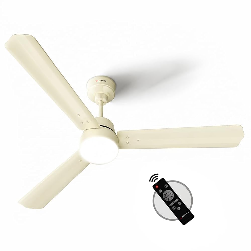 LONGWAY Luminair 1200 mm BLDC Ceiling Fan with Remote Control & LED Light at ₹2799 – Amazon