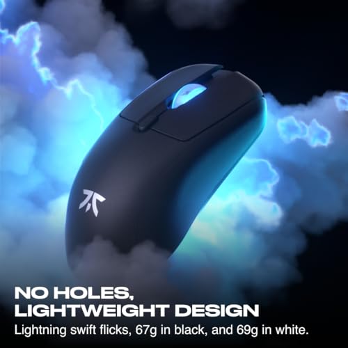 Fnatic Bolt Black Wireless Gaming Mouse - Pixart 3370 Sensor, 69g, WiFi & Bluetooth Battery Life 110-210h, USB-C Charging, Kailh GM 8.0 Switches, 4 Profiles & DPI Stages, Virgin PTFE Skates (Windows) - Image 3
