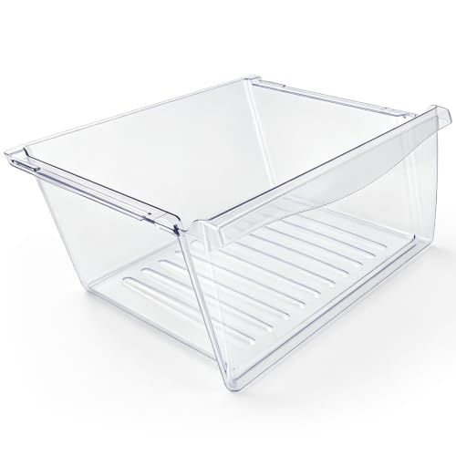 Image of WP67002659 Refrigerator Crisper Drawer Compatible with whirlpool, kenmore, amana etc, SxS Refrigerator Crisper Pan - Replaces 12531105, 12531105SP, 12724110, etc (Drawer Front is not included)