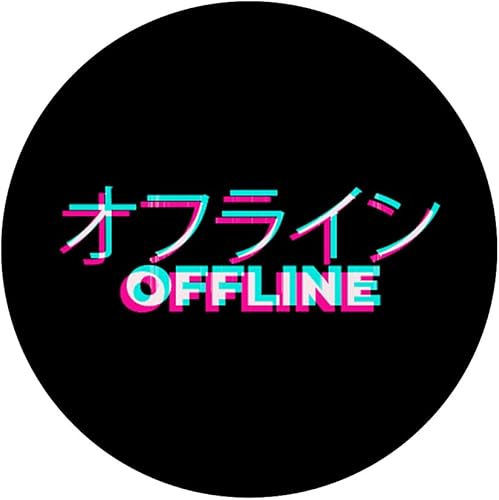 Miniatura 3 de Sinthwave Glitch japonés de los años 90 - Offline - Tokyo Glitch PopSockets intercambiable PopGrip