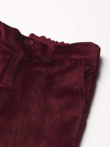 Isaac Mizrahi Boys' 4-Piece Velvet Vest Set, Burgundy, 2 #TOP5