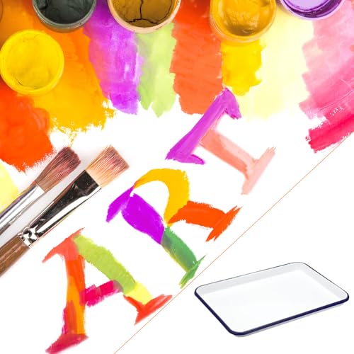 Paleta de bandeja de carnicero rectangular para mezcla de pintura artística 7