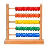 【Structure en bois】 : le boulier de comptage est fabriqué en bois, les bords sont lisses et bavures, ce qui ne fait pas mal aux mains, et les enfants peuvent jouer .