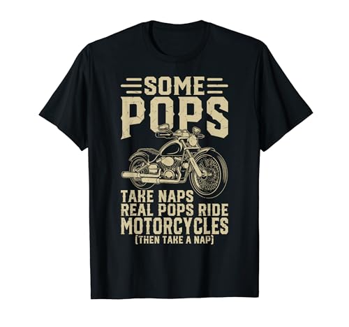Real Pops Motorcycle Biker Dad Vintage Road Legend T�V���c