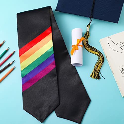 Berlune 3 Pcs Adult Graduation Stole Rainbow Pride Graduation Stole Lgbtq Flag Stole 60'' Long Graduation Sash Stole For Unisex Lesbian Gay #TOP5