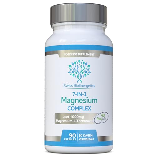 Magnesium L-Threonate Complex 7-in-1 with 1000mg of Magtein Plus Magnesium as Bisglycinate, Taurate, Citrate, Gluconate, Malate & Lactate - Supports Sleep - Vegan, UK Made and No Artificial Nasties