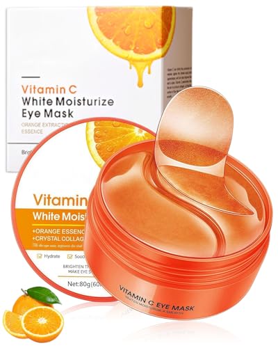 GRETY Parches Ojos Bolsas y Ojeras,Eye Patches Vitamina C,Máscara Para Los De Colágeno y Ácido Hialurónico,Contorno de Antiarrugas,Anti Edad para Ojeras,Para Eliminación Bolsas,Hinchazón
