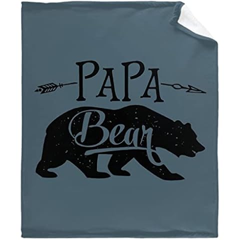 Papa Bear Dad Gift Throw Blanket Super Soft Fuzzy Plush Blanket for Gifts,Bedding Quilt Home Decor for Couch Sofa Bed All Season,50"x60" for Teens Cover