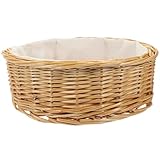 Panier en rotin tressé : ce panier de rangement peut servir de cadeau, de panier à fruits, de panier à gâteaux, etc., ou de panier à
