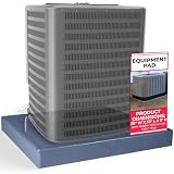 DuctlessAire Equipment Pad - Ductless Mini Split AC Unit Condenser Pads - Mini Split Air Conditioner, Heat Pump, HVAC, Generator Pad - Portable Outdoor Ground Mounting Base - 36'W x 36'L x 3'H (Grey)