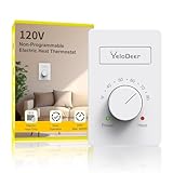 120 V Only Manual Electric Baseboard Heater Thermostat for Home, YeloDeer