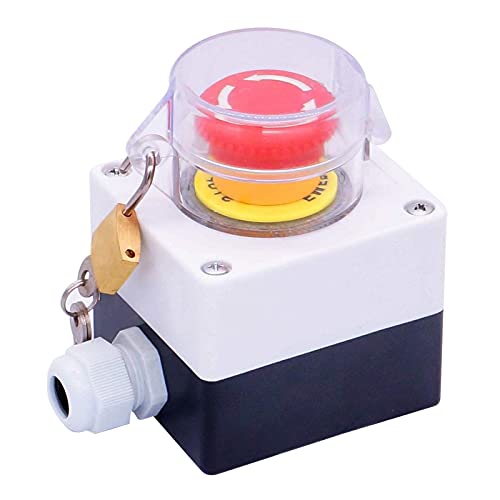Bouton poussoir d'urgence rouge pour sécuriser machine 440 V