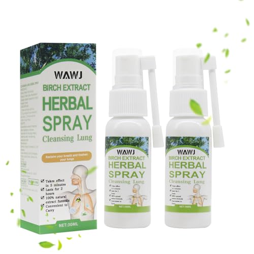 Brume réparatrice à base de plantes, 2PCS Organic Herbal Lung Cleanse Repair Spray Relief of Nasal Congestion and Runny Nose