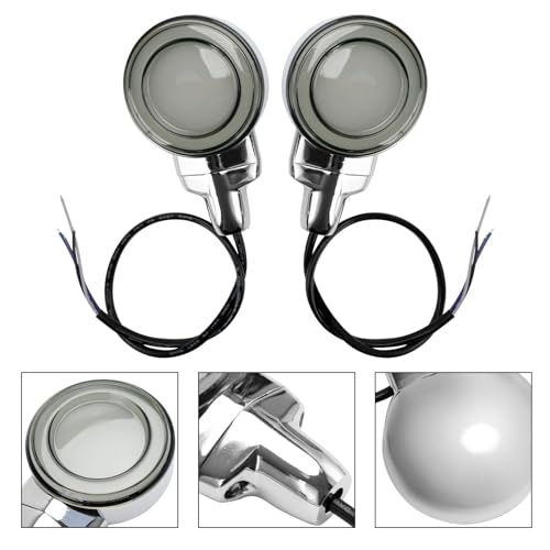 Topteng LED Flat Turn Signal Light for Harley Heritage Softail Classic FLSTC 1999-, Touring 2001+ Models with Flat Lens Turn Signals3