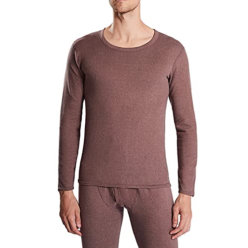 SATSAT Ensemble De sous-VêTements Thermiques pour Hommes, sous-VêTements Thermiques Auto-Chauffants en Velours De Soie Double Face Doux Et Confortables, Sculptant Le Corps, Doux pour La Peau,C-2XL Cover
