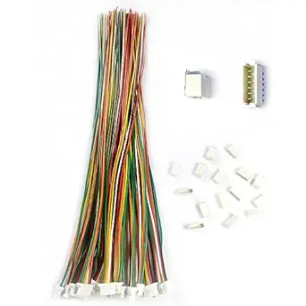 BOJOUL for 15 Sets JST SH 1.0mm 6 Pin Male Connector and 28AWG Female Connector Plug with Wire Cable 20cm