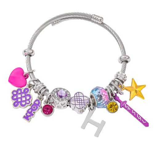 Iwesdo KPop Bracelet Charm Bracelet Jewelry Merch Kpop Stuff Gift for Women, Fans,Collectors,Teens,Friends