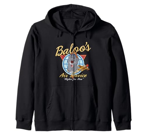 Disney Talespin Baloo's Service Zip Hoodie veste rétro pilote