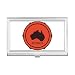 Australia Flavor Map Emblem Illustration Business Card Holder Case Pocket Box Wallet