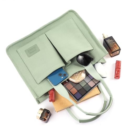 Canvas Tote Bag for Women, Large Laptop Travel Tote Handbag Totes with Crossbody Shoulder Teachers Reusable Grocery Bags2