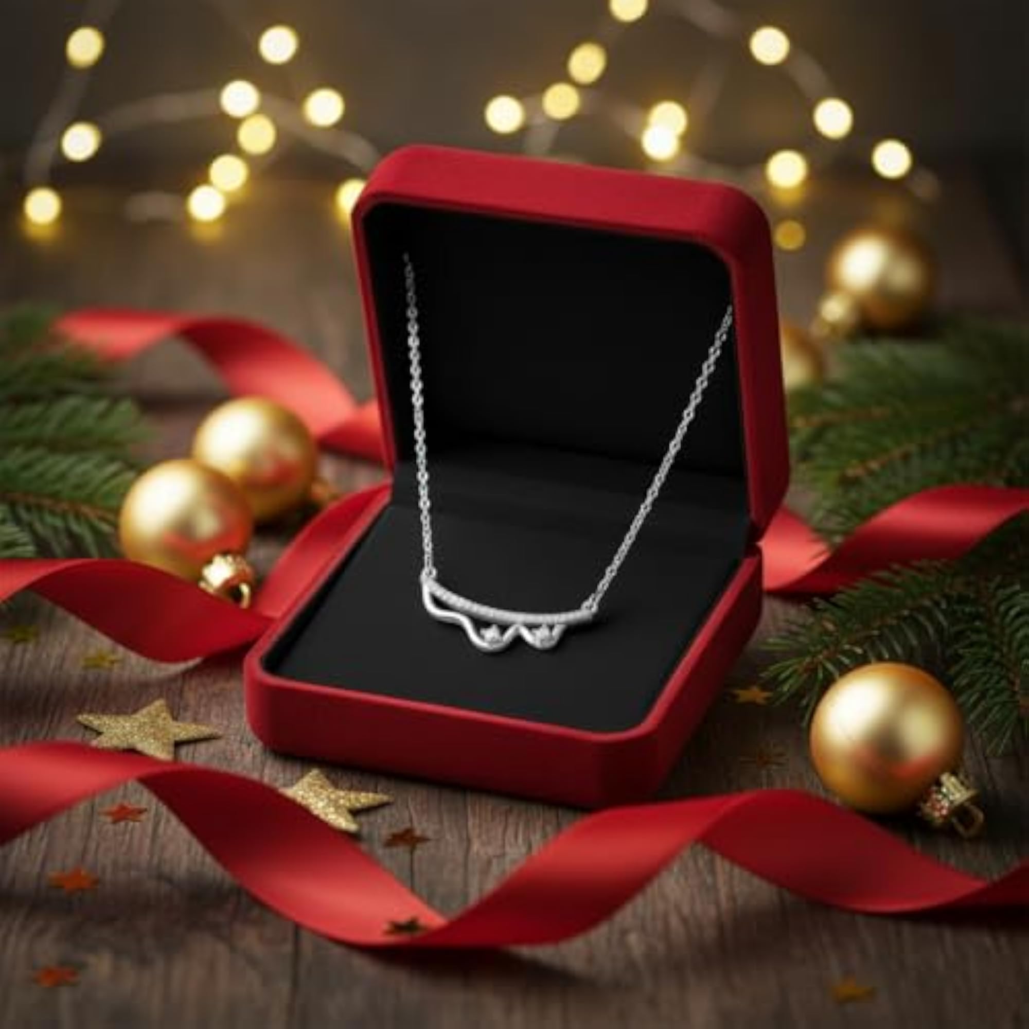 Women's 925 Sterling Silver Serene Ripple Pendant Necklace