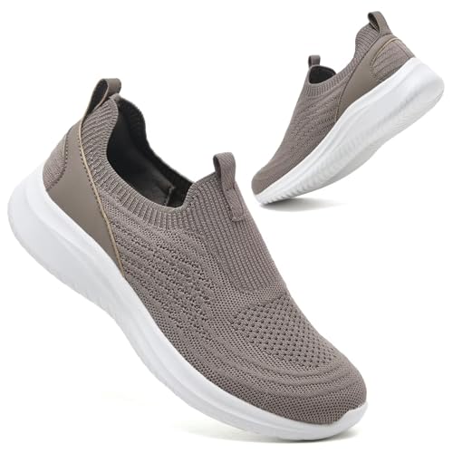 TIOSEBON Women's Walking Tennis Shoes Knit Comfortable Slip on Breathable Mesh Lightweight Sneaker4