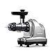 Extractor de zumo BioChef Axis Cold Press Juicer – Extractor de mascarilla horizontal para hierba de trigo, frutas y verduras con una gran apertura y 20 años de garantía (gris)