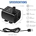 Flintronic USB Mini Aquarium Pumpe Klein - 200L/H Tauchpumpe für Teich, Brunnen - 3.5-9V 1-3W, Kabel 1.4M (4 Saugnäpfe)