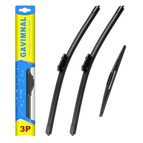 Image of Gavimnal Silicone Wiper Blades Replacement For Subaru Forester 2019-2025 | 26 inch+17 inch Front & 14 inch Rear, All-Weather, Streak-Free, OE-fit, Quiet, Easy One-Click Install