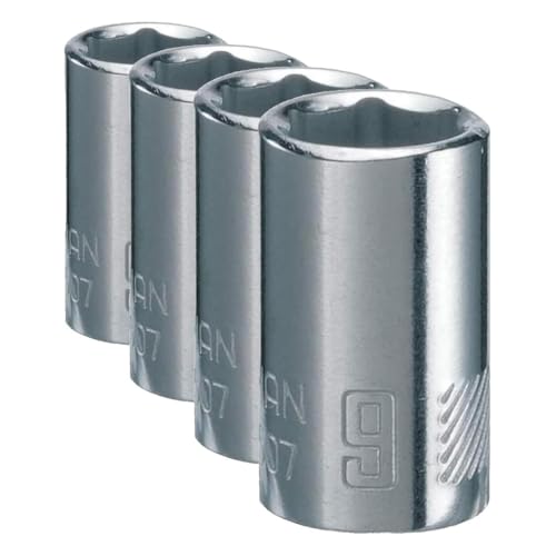 Image of CRAFTSMAN Shallow Socket, Metric, 1 /4-Inch Drive, 9mm, 6-Point (CMMT43507) (Pack of 4)