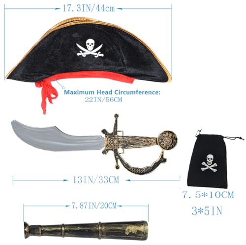 Disfraz Pirata Infantil 9 Piezas Deluxe Para Niños miniatura 5