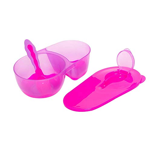 Image of BAYBEE Baby Feeding Set with Spoon & Lid | Safe & Baby-Friendly Bowl and Spoon for Babies | Lightweight & Easy to Use Feeding Essentials | Premium Quality Feeding Set for 6 to 12 Months(Dark Pink)