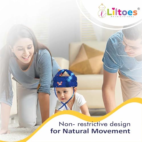 Image of LILTOES Baby Head Protector for Safety of Kids 6M to 3 Years- Baby Safety Helmet with Proper Air Ventilation & Corner Guard Protection (Aqua Alien)
