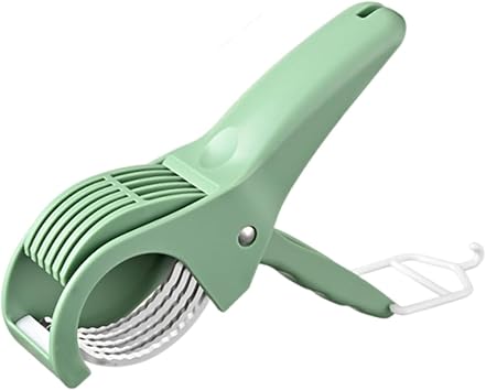Multifunctional Banana Slicer and Vegetable Cutter, Stainless Steel Slicer Cutter with ABS Handle, for Even Slicing Banana, Carrot, Sausage, Ideal Cutter Tools for Fruit Salad and Kitchen Green