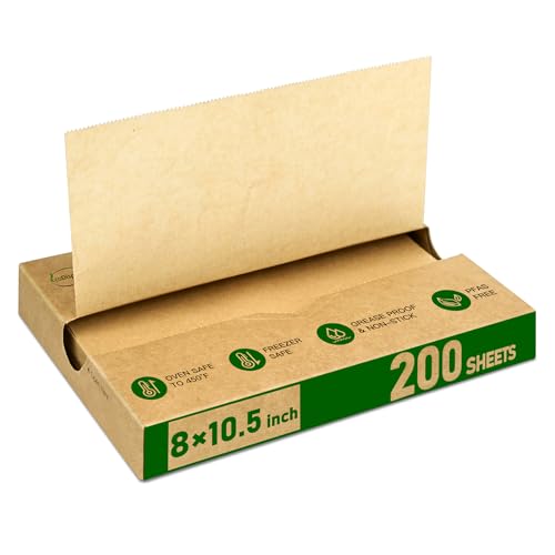 EcoDispose Precut POP UP Deli Paper Sheet Pack of 200 Interfolded Heavy Paper for Food Wrap and Serving (8 x 10-1/2 Kraft