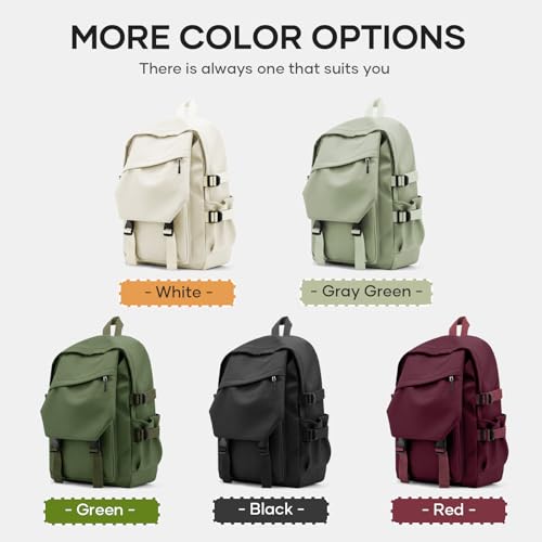 Image of coowoz Lightweight School Bag Casual Daypack College Laptop Backpack for Men Women Water Resistant Travel Rucksack for Sports High School Middle Bookbag for girls(Red)