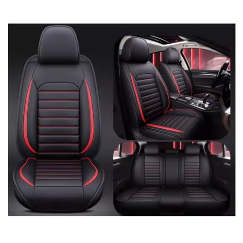 GLUNT Car Seat Cover Sets Full Wrap Universal Fit For Toyota Hilux Double Cab AN120 AN130 AN10 2023-2025, Blue/Gold/White/Red, PU Leather, Truck, Car Seat Protection and Enhancement