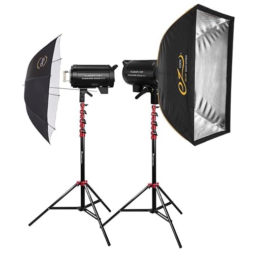 Flashpoint Studio Pro 1000 III-V 1000Ws R2 Monolight Strobe Flash with 30W LED Modeling Lamp, Bowens Mount Strobe Light for Photography, R2 2.4GHz Wireless Studio Light with 1.0s Max Recycle Time
