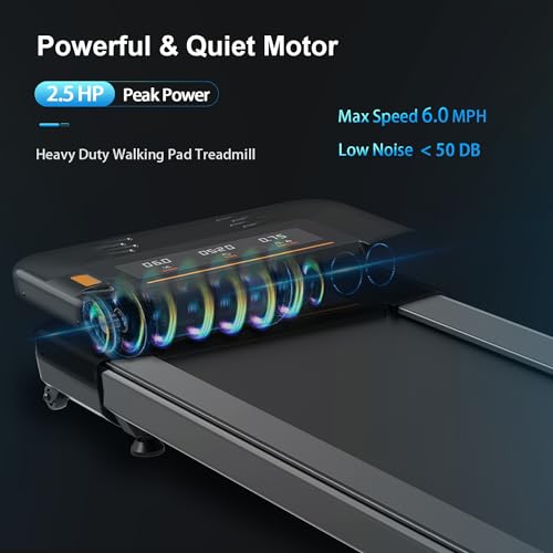 Image of Under Desk Treadmill Walking Pad with Remote Controll, Heavy Duty 2.5HP 300LBS