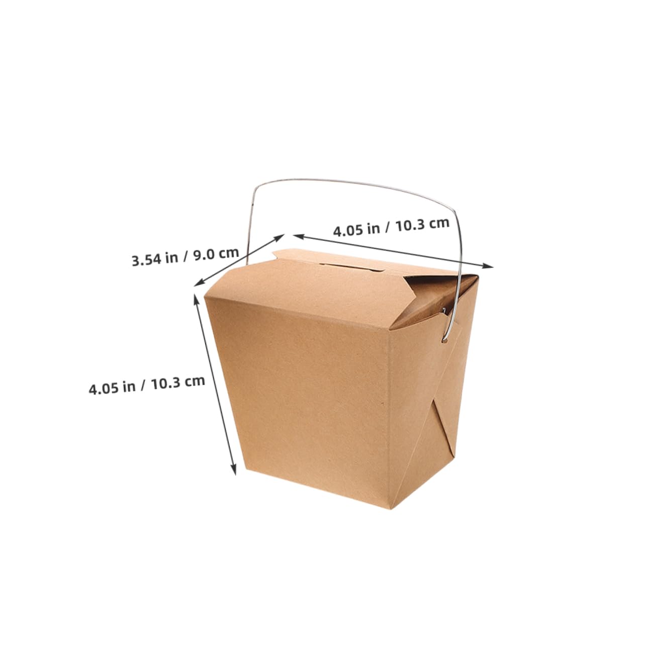 Scatola da Asporto per Alimenti in Carta con Manico in Ferro, 26oz, 50 Pezzi, per Riso Fritto e Patatine, Ufficio
