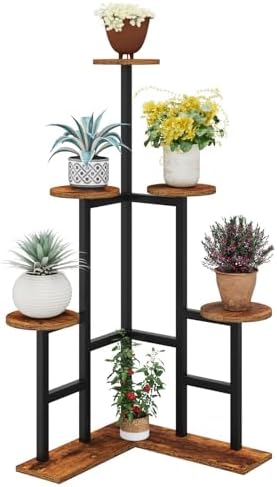 IBUYKE 6 Tier Plant Stand Indoor, Tall Flower Pot Stand for Multi...