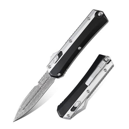 XXV Damascus Blades Pocket Knife for Men,3.5″ Steel Blade Po