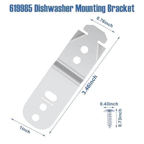 Image of 2PCS 619985 00619985 Dishwasher Mounting Bracket Fit for Bosch Dishwasher