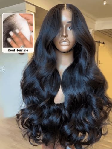 Image of Beauty Forever 13x4 Pre Everything Lace Frontal Glueless Wig Human Hair Pre Plucked Pre Cut Body Wave Bye Bye Knots Wigs with Elastic Drawstring 30s Ready to Wear Wig for Women 150% Density 20 Inch