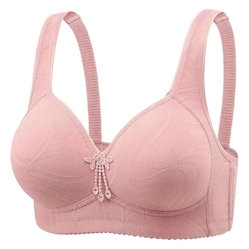 Seamless Jelly Bra Wireless Bras for Women Full Coverage Comfort Push up Bra Soft Casual Breathable Jelly Seamless Bralette with Support Pink