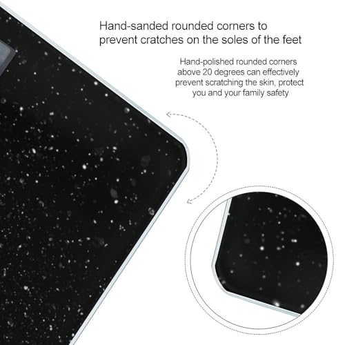 Báscula Digital de Baño Negra con Brillo y Vidrio Templado miniatura 4
