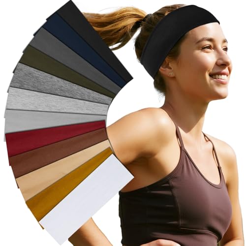 Sefiinh Headbands For Women Sweat Headband Yoga Elastic Head Bands